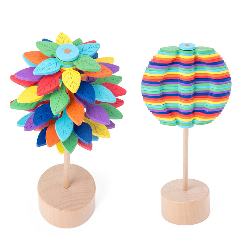 Wooden Helicon Lollipop Spin Toy