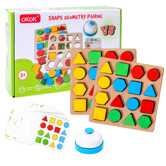 Wooden Shape & Color Matching Board Game