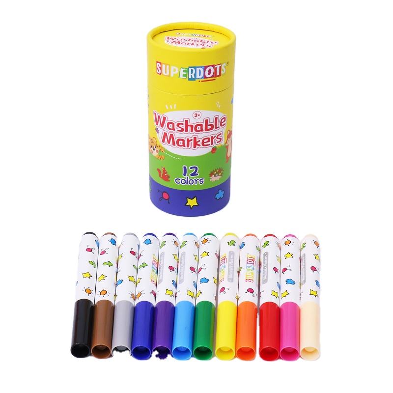Washable Coloring Markers - Set of 12