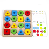Wooden Shape & Color Matching Board Game